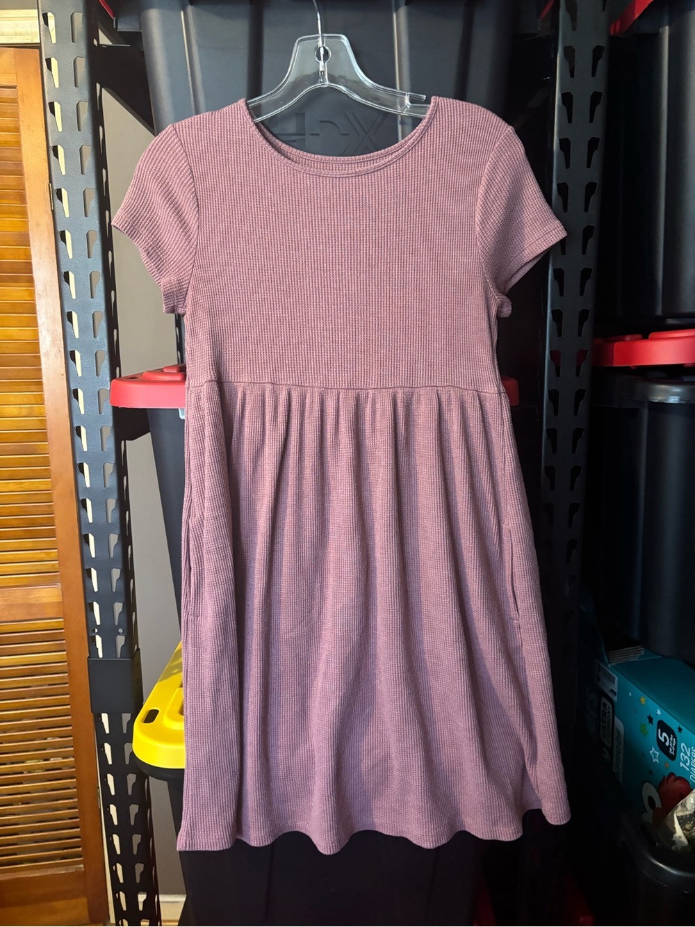 Women’s ' Short Sleeve Knit Dress in Mauve Pink